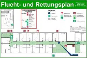 Farbiger Rettungsplan. 