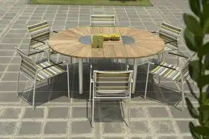 Neue Produkte von Zebra: Tisch und Stühle.