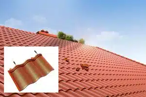 Solardachziegel von Jackery in rot.