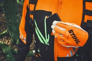 Arbeitsjacke in orange von Stihl.